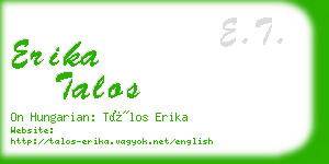 erika talos business card